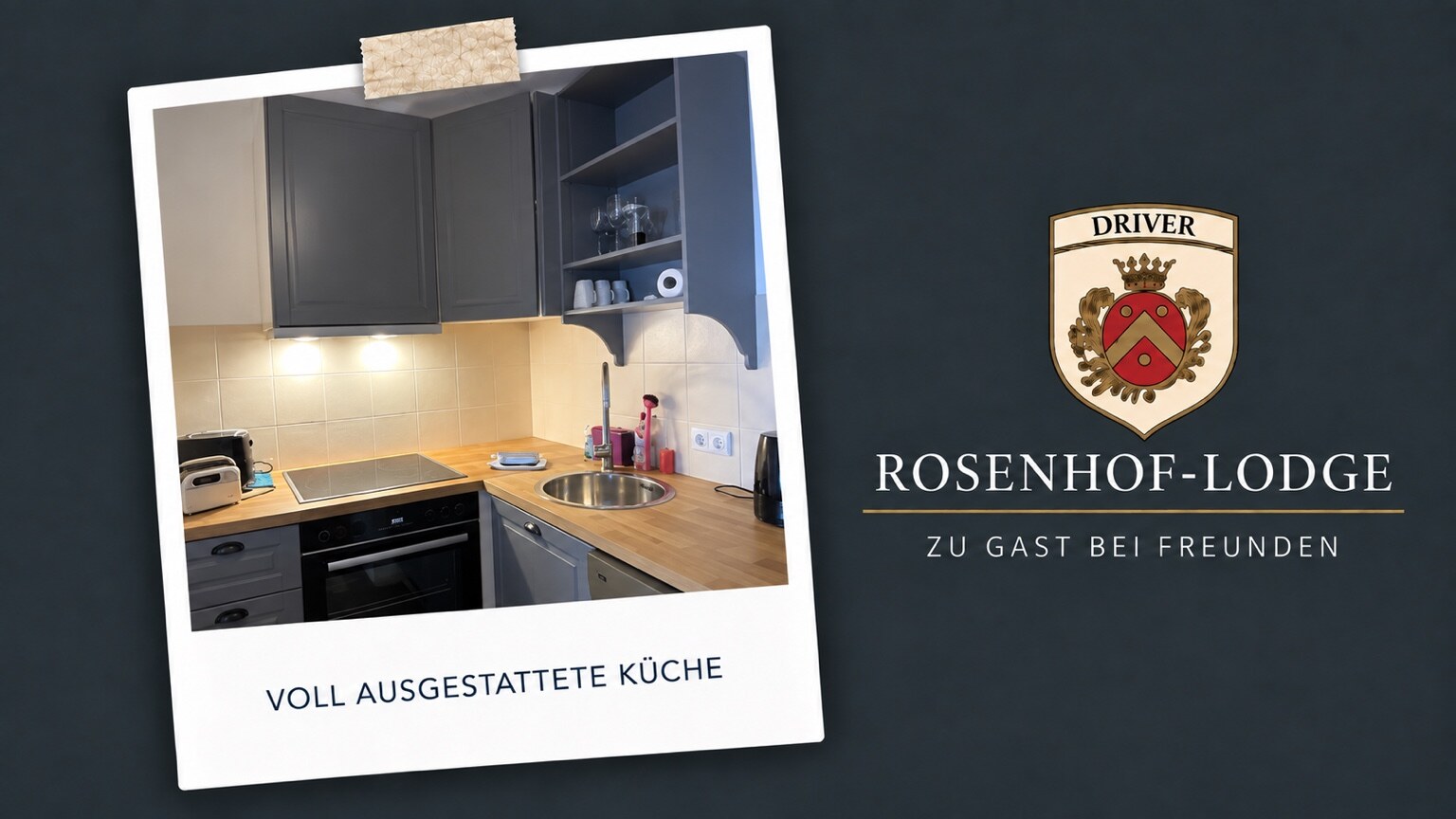 GREY Garden Suite – Voll ausgestattete Küche