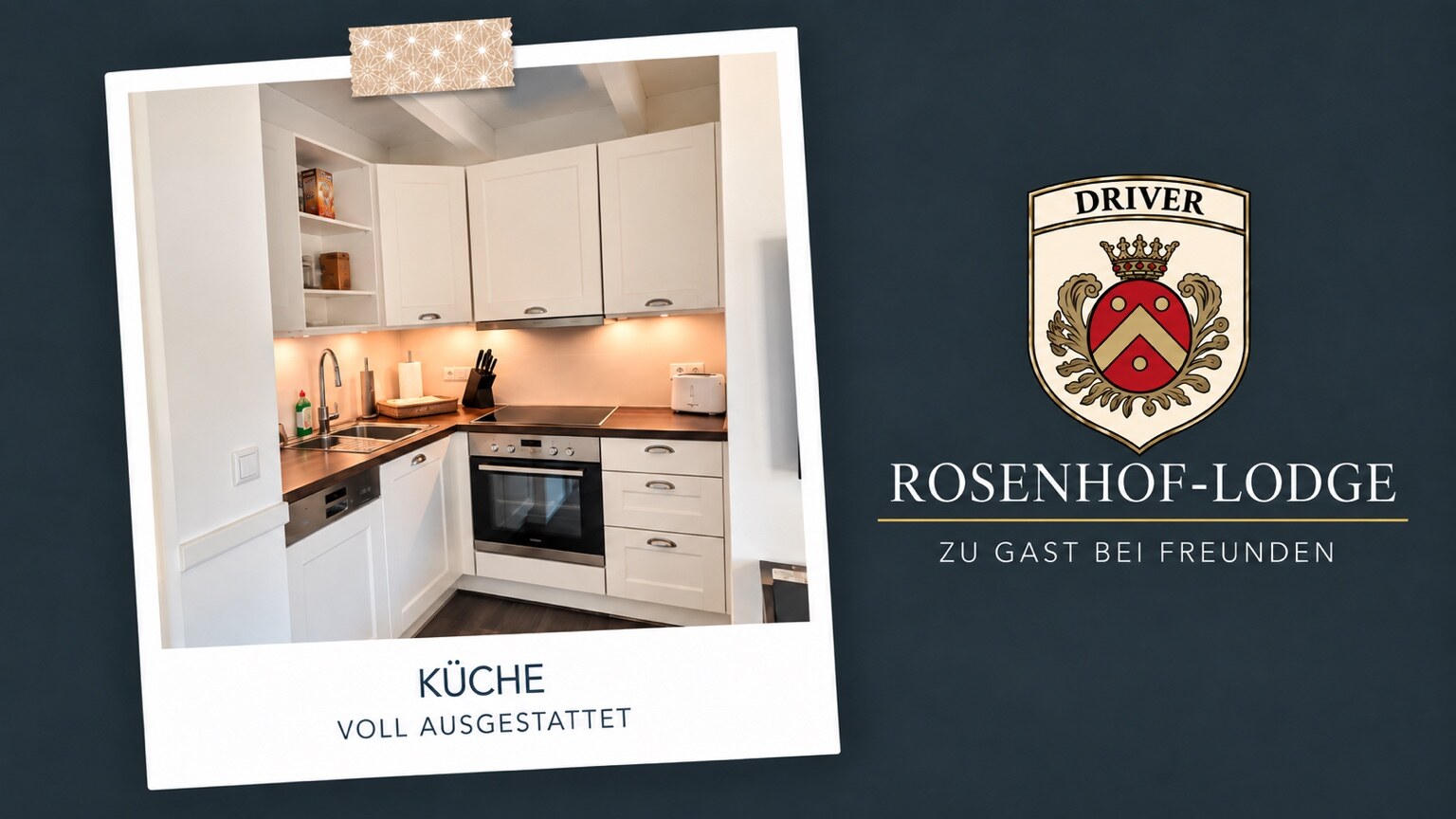 WHITE Garden Suite – Voll ausgestattete Küche